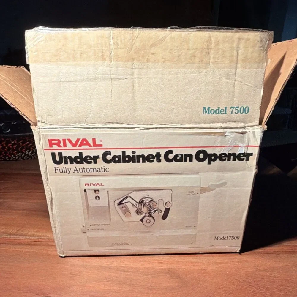 Rival 7500 Under-Cabinet Can Opener Fully Automatic Electric White